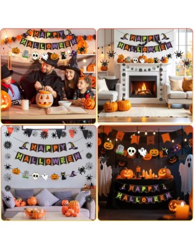 Lekabee Decoración Halloween Casa Kit Guirnalda Happy Halloween
