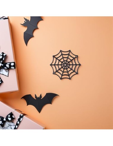 BELLIFFY 50 Piezas Arañas de Plástico para Halloween, Adorno Negro | Decoración Temática, Uso Exterior y Fiesta Zombie, Acabado