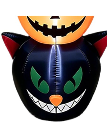 Decoración Hinchable Halloween Fantasma Y Calabaza Hinchable LED