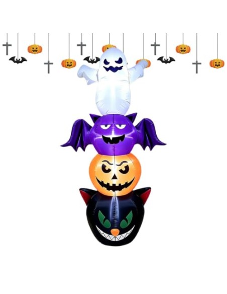 Decoración Hinchable Halloween Fantasma Y Calabaza Hinchable LED
