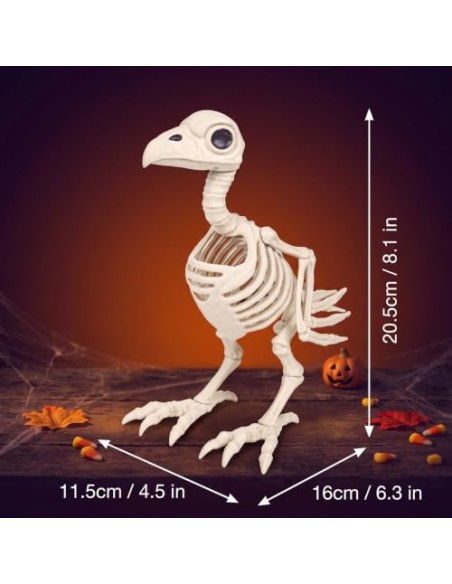 Esqueletos de Animales Decoración de Esqueleto de Halloween, Apoyo de articulaciones móviles, Decoraciones Interiores de