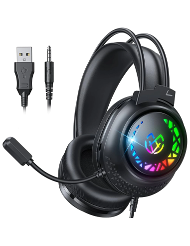 Tatybo 9059 auriculares gaming RGB con micrófono