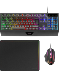 Mars Gaming MCP124 Pack Teclado Ratón y Alfombrilla RGB