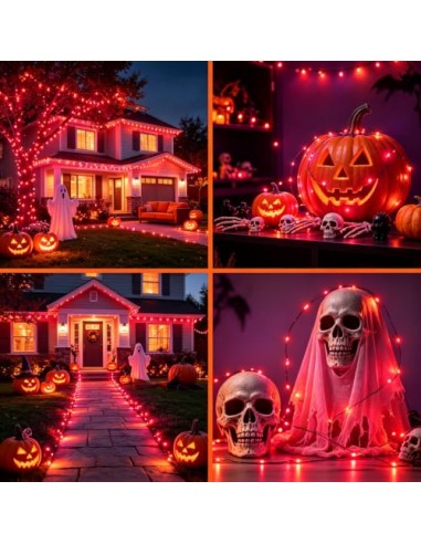 Halloween Guirnalda Luces, 20M 200LED Halloween Guirnaldas de Luces a Pilas
