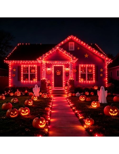 Halloween Guirnalda Luces, 20M 200LED Halloween Guirnaldas de Luces a Pilas