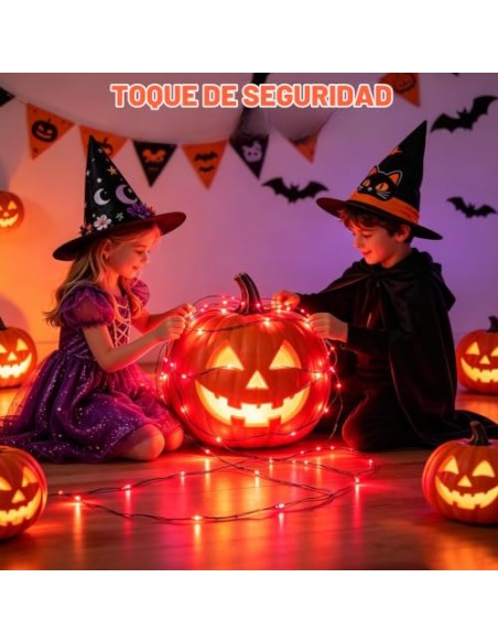 Halloween Guirnalda Luces, 20M 200LED Halloween Guirnaldas de Luces a Pilas