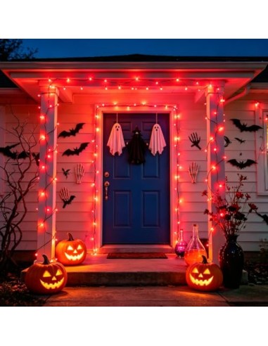 Halloween Guirnalda Luces, 20M 200LED Halloween Guirnaldas de Luces a Pilas
