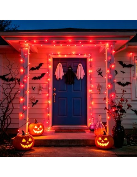 Halloween Guirnalda Luces, 20M 200LED Halloween Guirnaldas de Luces a Pilas