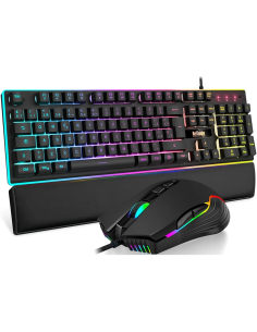 RedThunder K10 Teclado y Ratón Gaming Inalámbricos RGB 3200 DPI