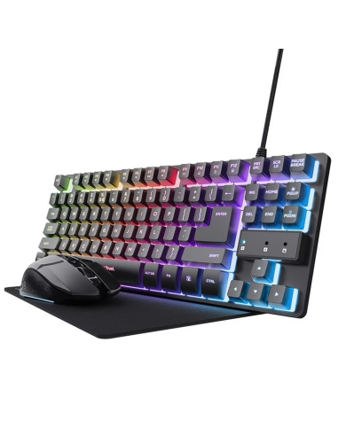 Trust pack gaming teclado TKL ratón inalámbrico y alfombrilla