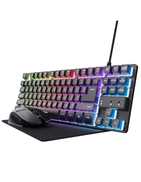 Trust Gaming Pack 3 en 1 Teclado TKL Español + Ratón Inalámbrico + Alfombrilla