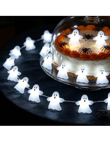 Cadena de Luces de Halloween,LED Fantasmas Luces 2m,Halloween Decoracion | Fantasmas de Halloween,Cadena de Fantasmas para Otoño