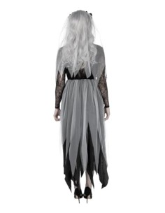 Funidelia Disfraz de novia fantasma para mujer, Incluye vestido y diadema con flores y velo, Zombie - Traje para adultos para 2