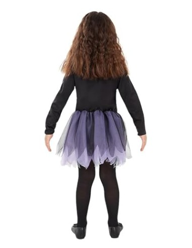Funidelia Disfraz de esqueleto para niña, Incluye vestido con tutú que brilla en la oscuridad, Talla 3-4 años, Calavera - Traje