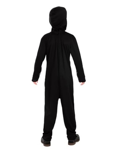 Funidelia Disfraz de esqueleto para niño, Incluye mono con capucha, Talla 10-12 años, Calavera - Traje para niños para fiestas,