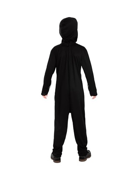 Funidelia Disfraz de esqueleto para niño, Incluye mono con capucha, Talla 10-12 años, Calavera - Traje para niños para fiestas,