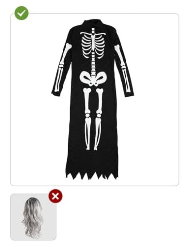 Funidelia Disfraz de esqueleto elegante para mujer, Talla M Esqueleto, Calavera - Traje para adultos para fiestas, Carnaval y