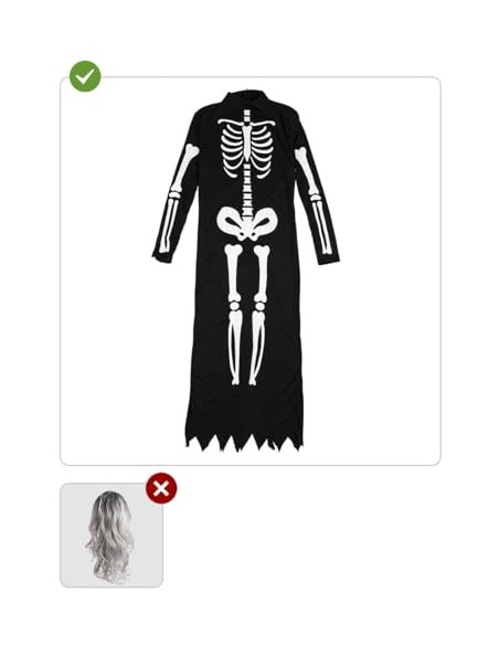 Funidelia Disfraz de esqueleto elegante para mujer, Talla M Esqueleto, Calavera - Traje para adultos para fiestas, Carnaval y