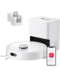 Roborock Q7L5+ robot aspirador y fregador blanco con base de autovaciado