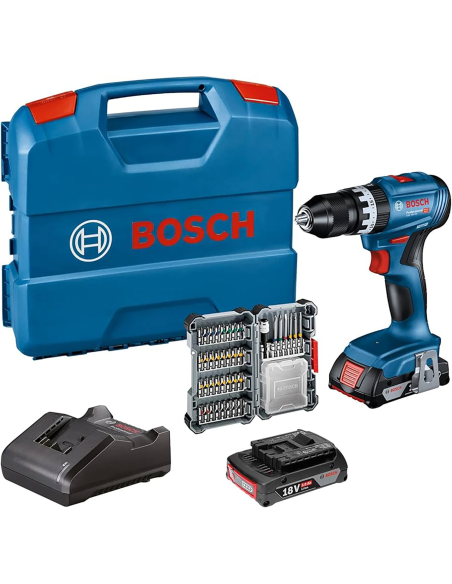 Bosch Professional GSB 18V-45 taladro percutor con baterías y maletín