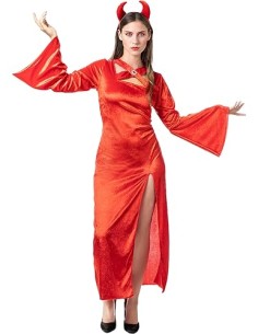 Funidelia | Disfraz de diablesa sacerdotisa para mujer - Demonio, Diablo, Halloween, Terror - Disfraz para adultos y divertidos