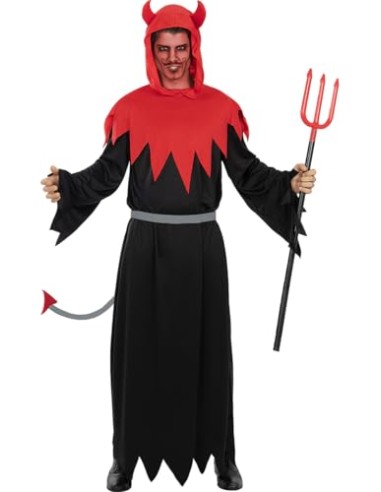 Funidelia | Disfraz de diablo para hombre - Demonio, Diablo, Terror - Disfraz para adultos y divertidos accesorios para Fiestas,
