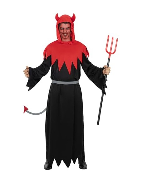 Funidelia | Disfraz de diablo para hombre - Demonio, Diablo, Terror - Disfraz para adultos y divertidos accesorios para Fiestas,
