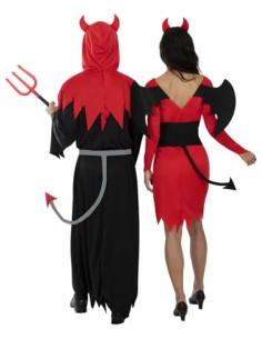Funidelia | Disfraz de diablo para hombre - Demonio, Diablo, Terror - Disfraz para adultos y divertidos accesorios para Fiestas, 2