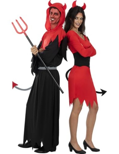 Funidelia | Disfraz de diablo para hombre - Demonio, Diablo, Terror - Disfraz para adultos y divertidos accesorios para Fiestas,