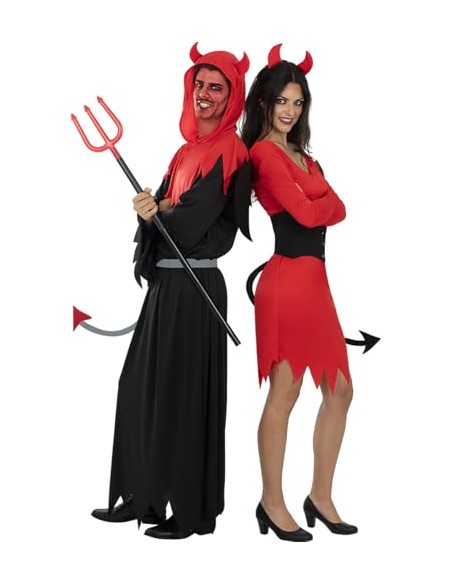Funidelia | Disfraz de diablo para hombre - Demonio, Diablo, Terror - Disfraz para adultos y divertidos accesorios para Fiestas,