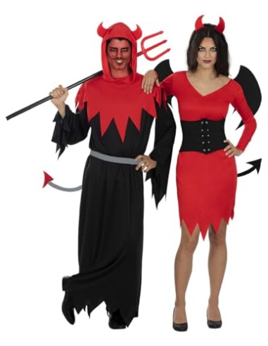 Funidelia | Disfraz de diablo para hombre - Demonio, Diablo, Terror - Disfraz para adultos y divertidos accesorios para Fiestas,