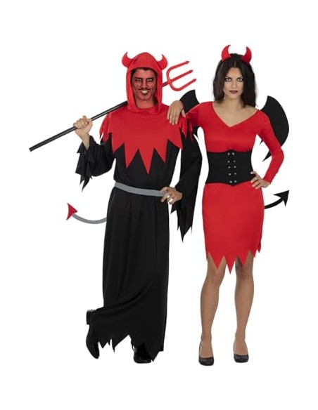 Funidelia | Disfraz de diablo para hombre - Demonio, Diablo, Terror - Disfraz para adultos y divertidos accesorios para Fiestas,