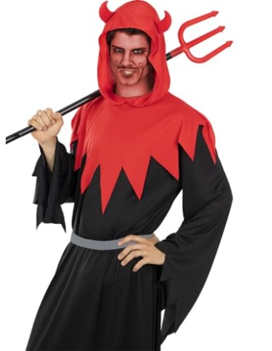 Funidelia | Disfraz de diablo para hombre - Demonio, Diablo, Terror - Disfraz para adultos y divertidos accesorios para Fiestas,