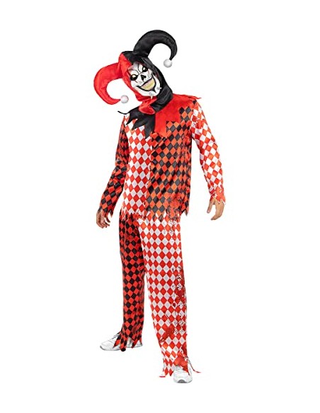 Funidelia | Disfraz de bufón siniestro para hombre - Payaso, Circo, Medieval - Disfraz para adultos y divertidos accesorios para