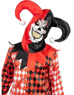 Funidelia | Disfraz de bufón siniestro para hombre - Payaso, Circo, Medieval - Disfraz para adultos y divertidos accesorios para 2