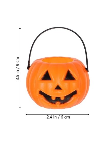 Mini cubo de calabaza portátil de Halloween, 8 piezas de 3.15 pulgadas, pequeños cubos de calabaza de Halloween para dulces y