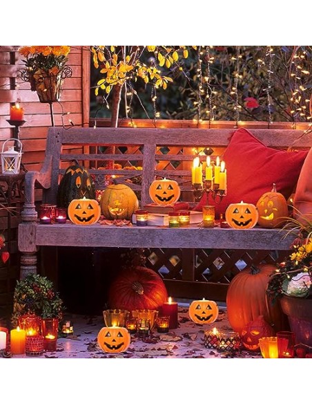 Mini cubo de calabaza portátil de Halloween, 8 piezas de 3.15 pulgadas, pequeños cubos de calabaza de Halloween para dulces y