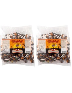 Caramelos Cerdán - Caramelo con Palo Halloween - Bolsa de 100 Unidades | Sin Gluten ni Alérgenos | Chupachup ideal para