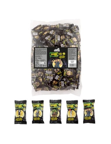 Caramelos Cerdán - Piruletas con Forma de Pie con Pica Pica Zombie | Estuche 40 uds | Pintalenguas Fresa, Cola, Frutas del