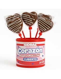 HALLOWEEN Sidral Piruletas Marshmallow, 16 Unidades, 28 gr.