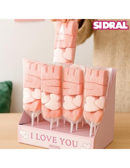 HALLOWEEN Sidral Piruletas Marshmallow, 16 Unidades, 28 gr.