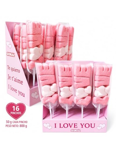 HALLOWEEN Sidral Piruletas Marshmallow, 16 Unidades, 28 gr.