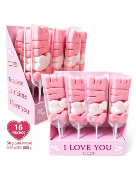 HALLOWEEN Sidral Piruletas Marshmallow, 16 Unidades, 28 gr.